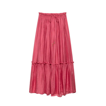 MQTIME  -  New Wrinkle Effect Short Top Wrinkle Effect Skirt Set Trendy Casual Outfit Comfortable Stretchy Fabric Fashionable Women